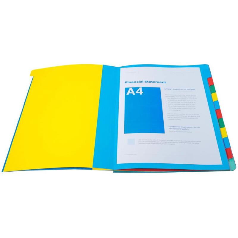 Trieur HARMONIKA® à fenêtres avec élastiques véritable carte lustrée 12 compartiments