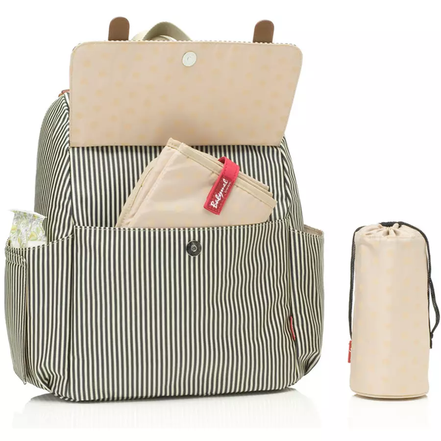 Babymel Wickelrucksack ECO Robyn Navy Stripe