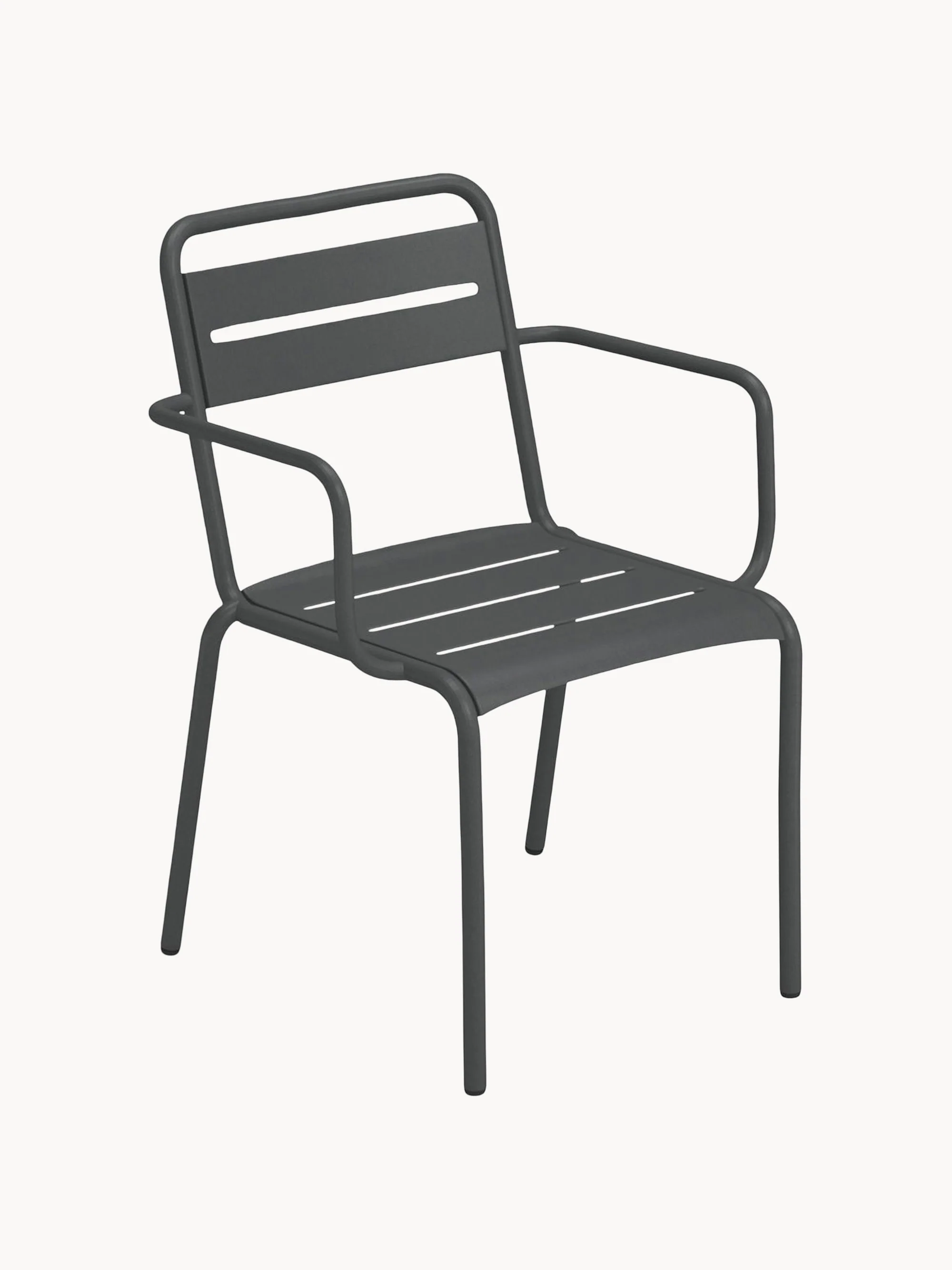 Stapelbare tuinstoelen Star met armleuningen, 2-delig