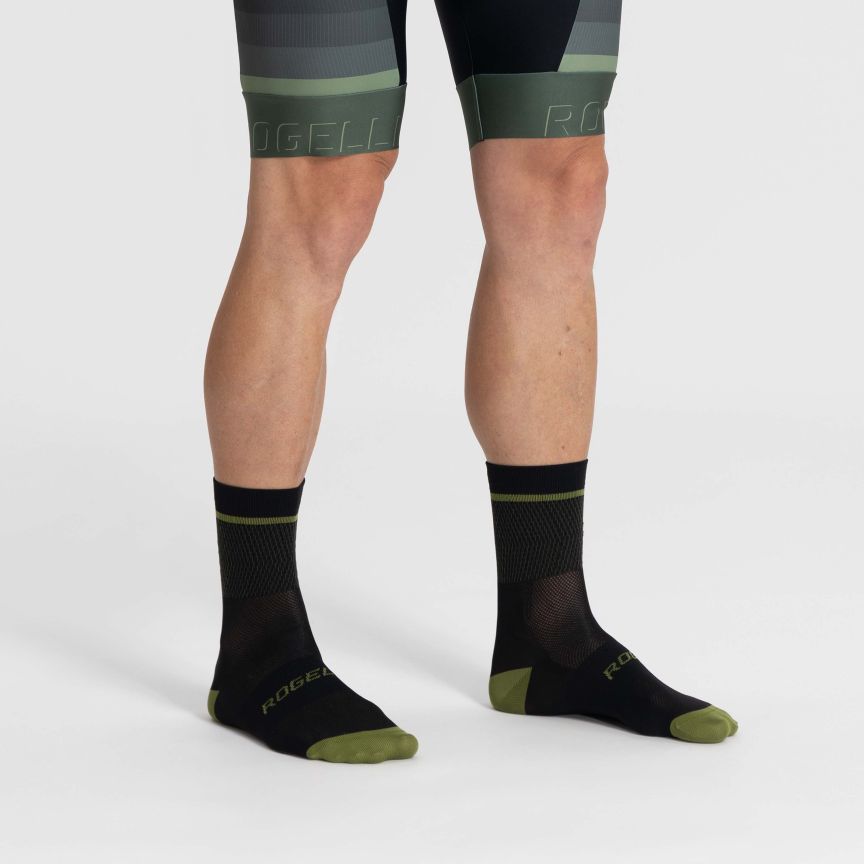 Rogelli Hero 2 Cykelstrømper Sort/Grøn