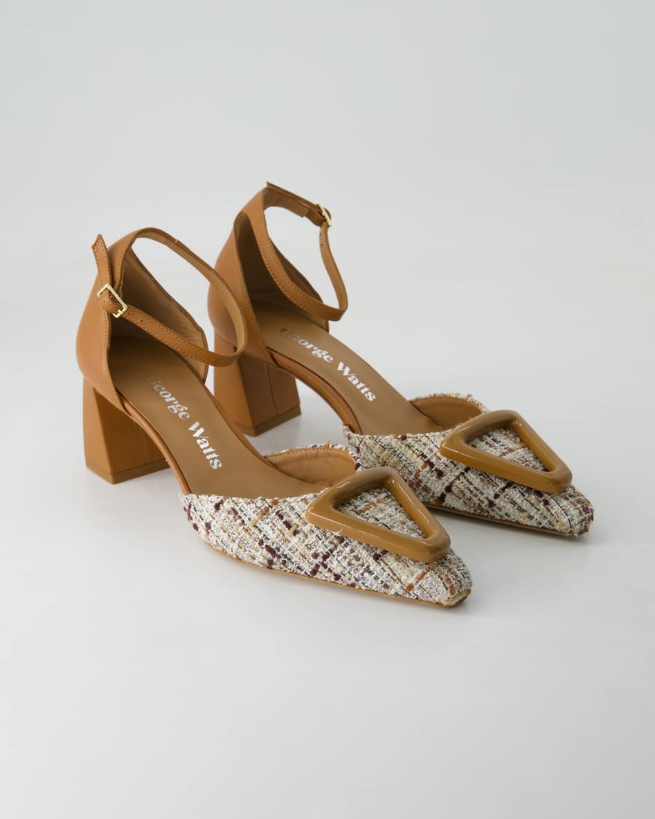 George Watts N510-404 Slingpumps in Braun