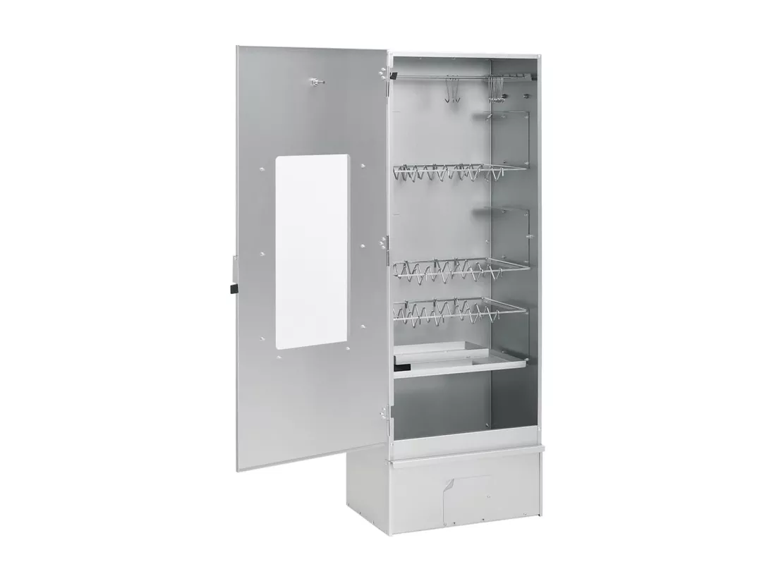 Fumoir pour four à barbecue avec copeaux de bois 44,5x29x110 cm