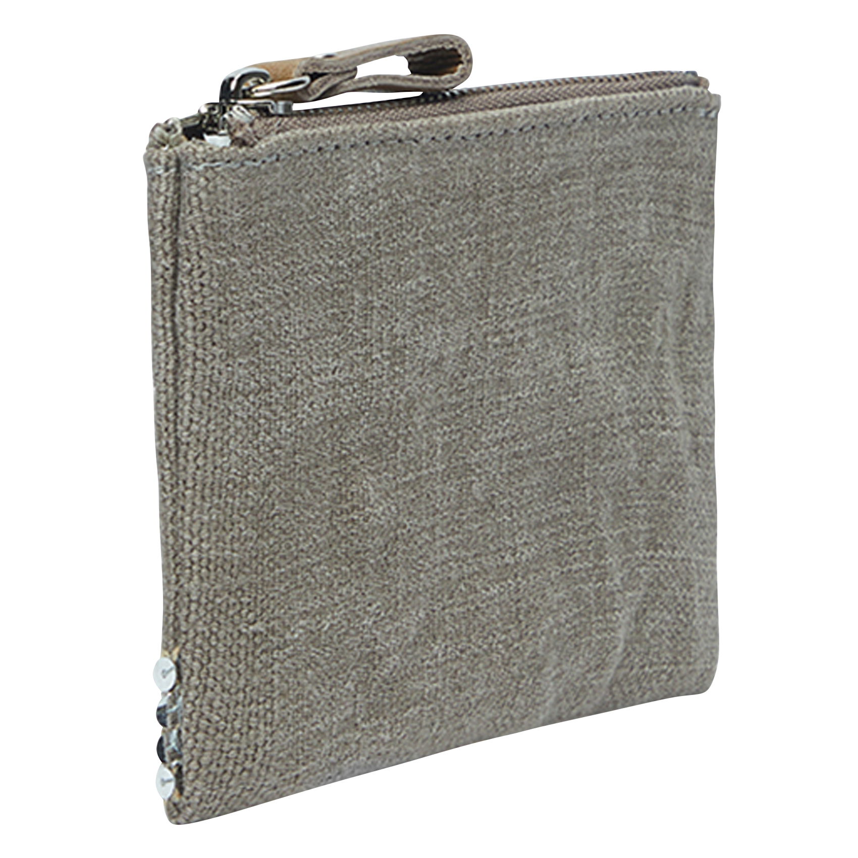 Trousse en lin et sequins | Beige