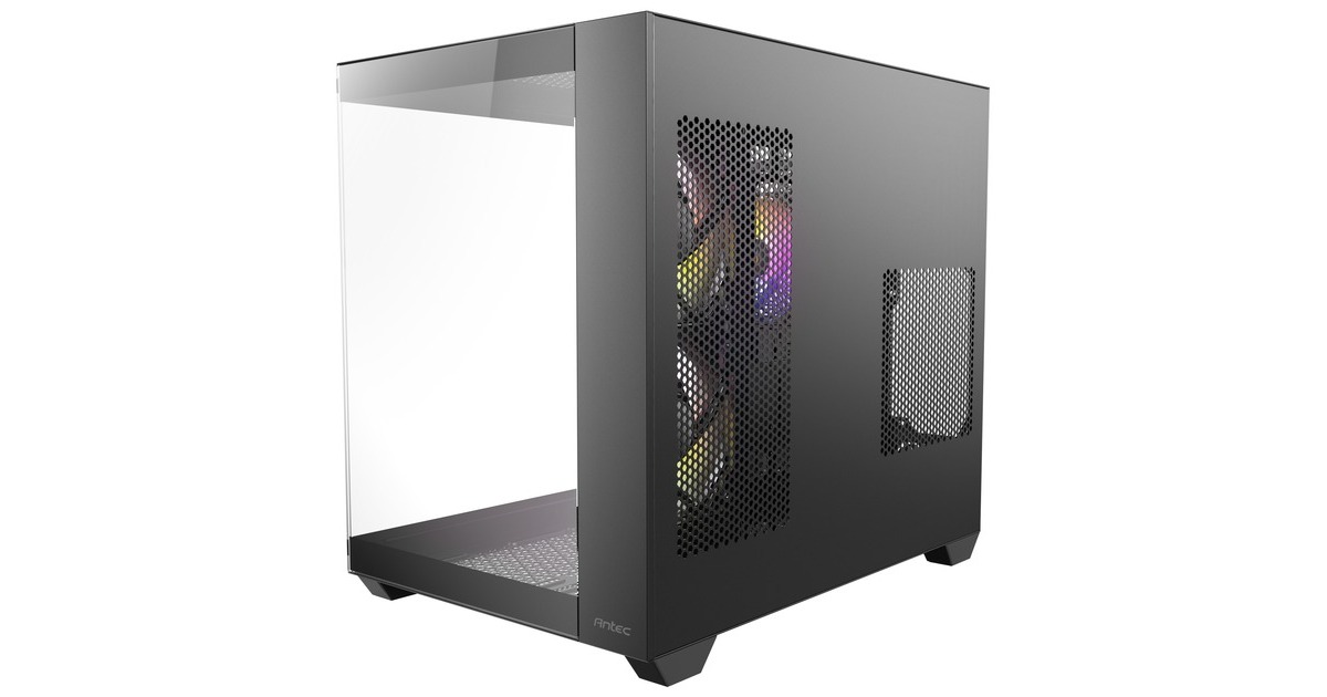 AntecCX800 ARGB midi tower behuizing  (Zwart | 1x USB-A | 1x USB-C | Tempered Glass)
