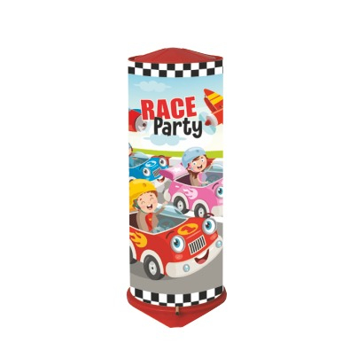 (25cm) Ø10cm Maxi Tischbombe Party Spiele   Dekoration Partybombe für Kinder Geburtstage (TB25-319) - Race Party