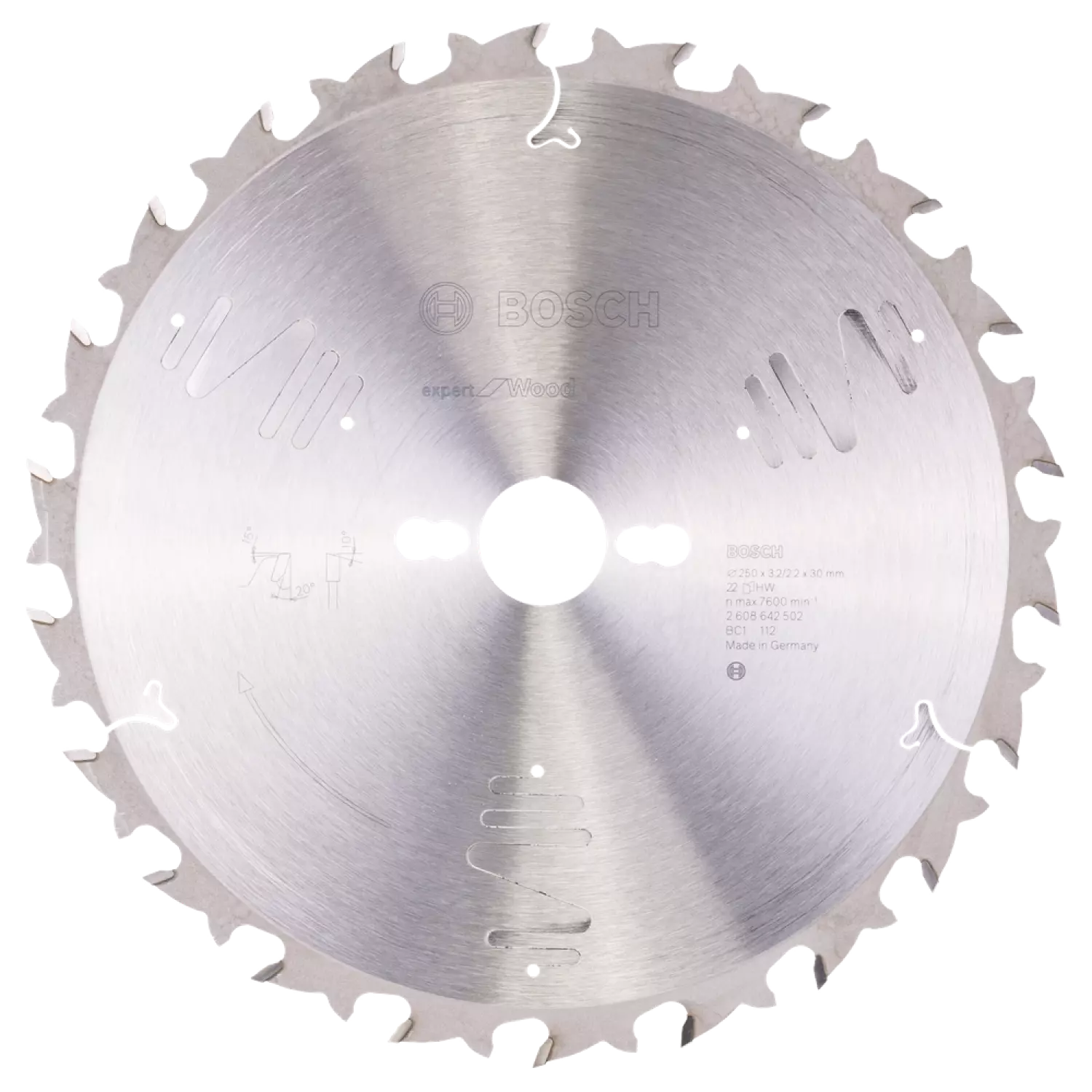 Bosch 2608642502 Expert Cirkelzaagblad - 250 x 30 x 22T - Hout - Carbide