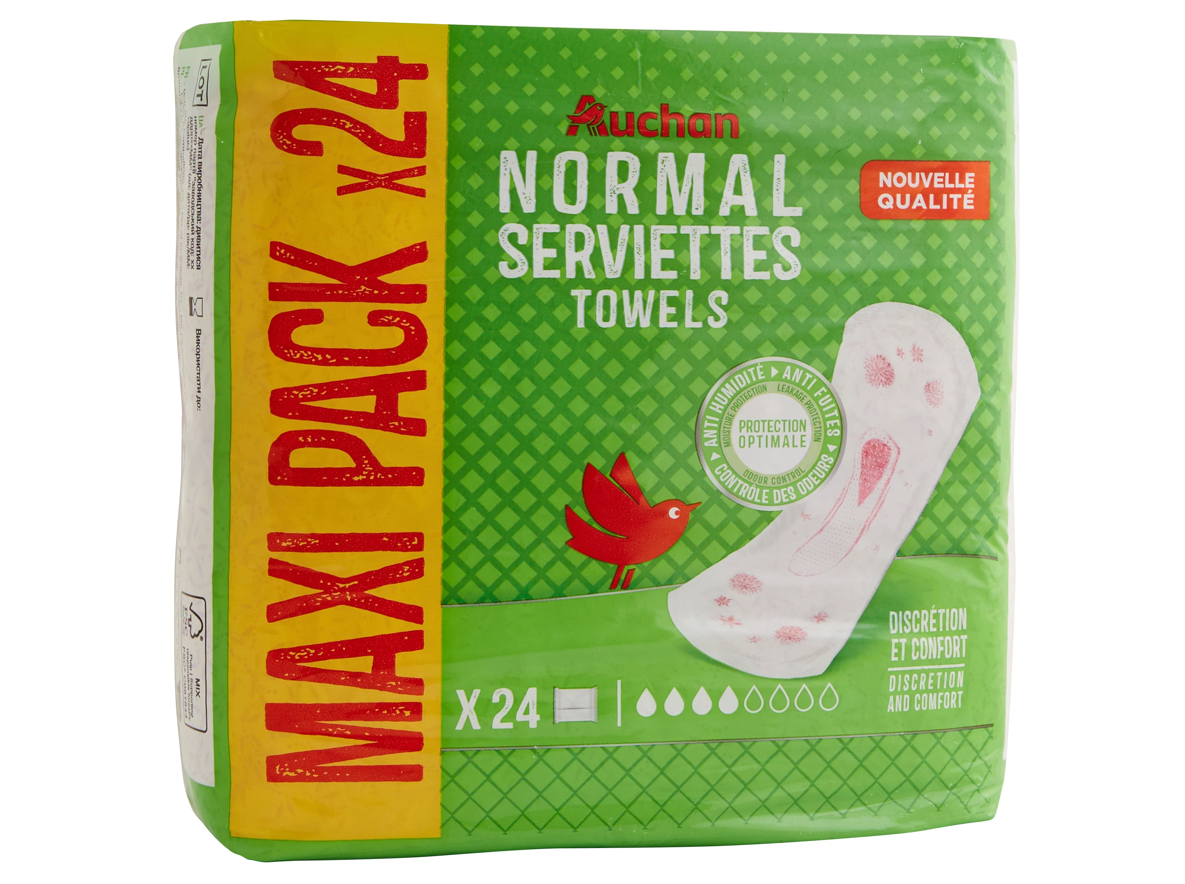 PENSOS INCONTINÊNCIA AUCHAN NORMAL C/BOLSA 24UN