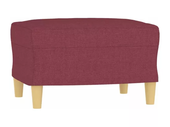Ensemble de canapés 3 pièces avec coussins Rouge bordeaux Tissu
