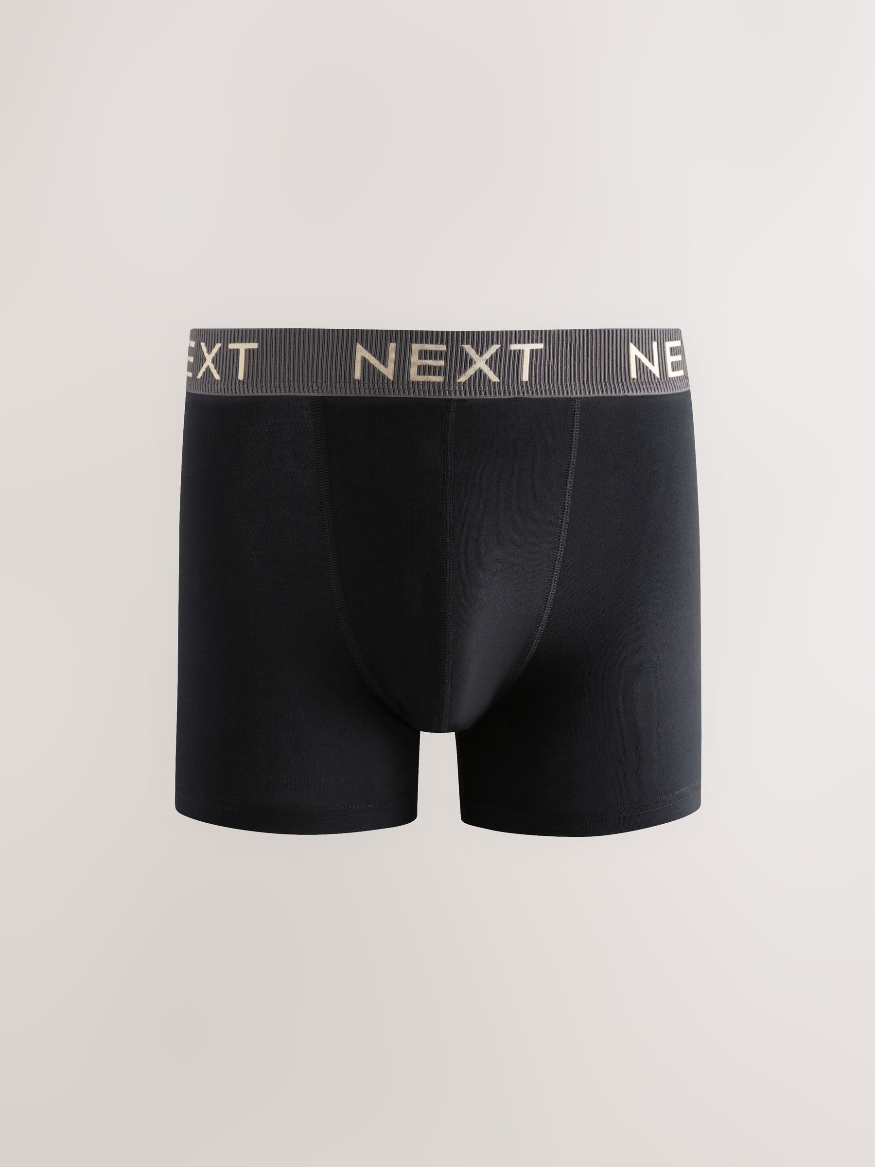 Zwarte tailleband met pastelkleurige textuur - Katoenrijke trunk boxershorts verpakking van 10