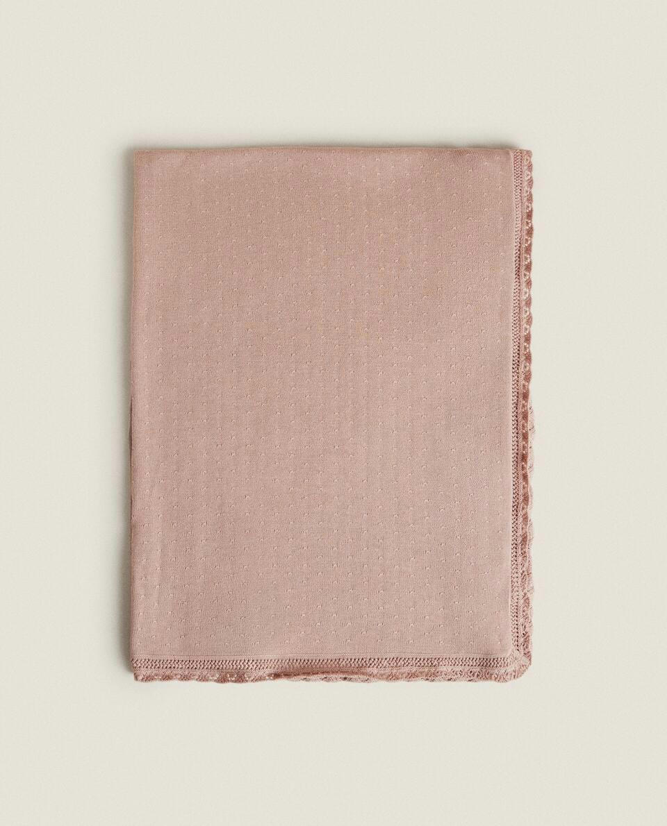 COBERTOR DE MALHA DE ALGODÃO
