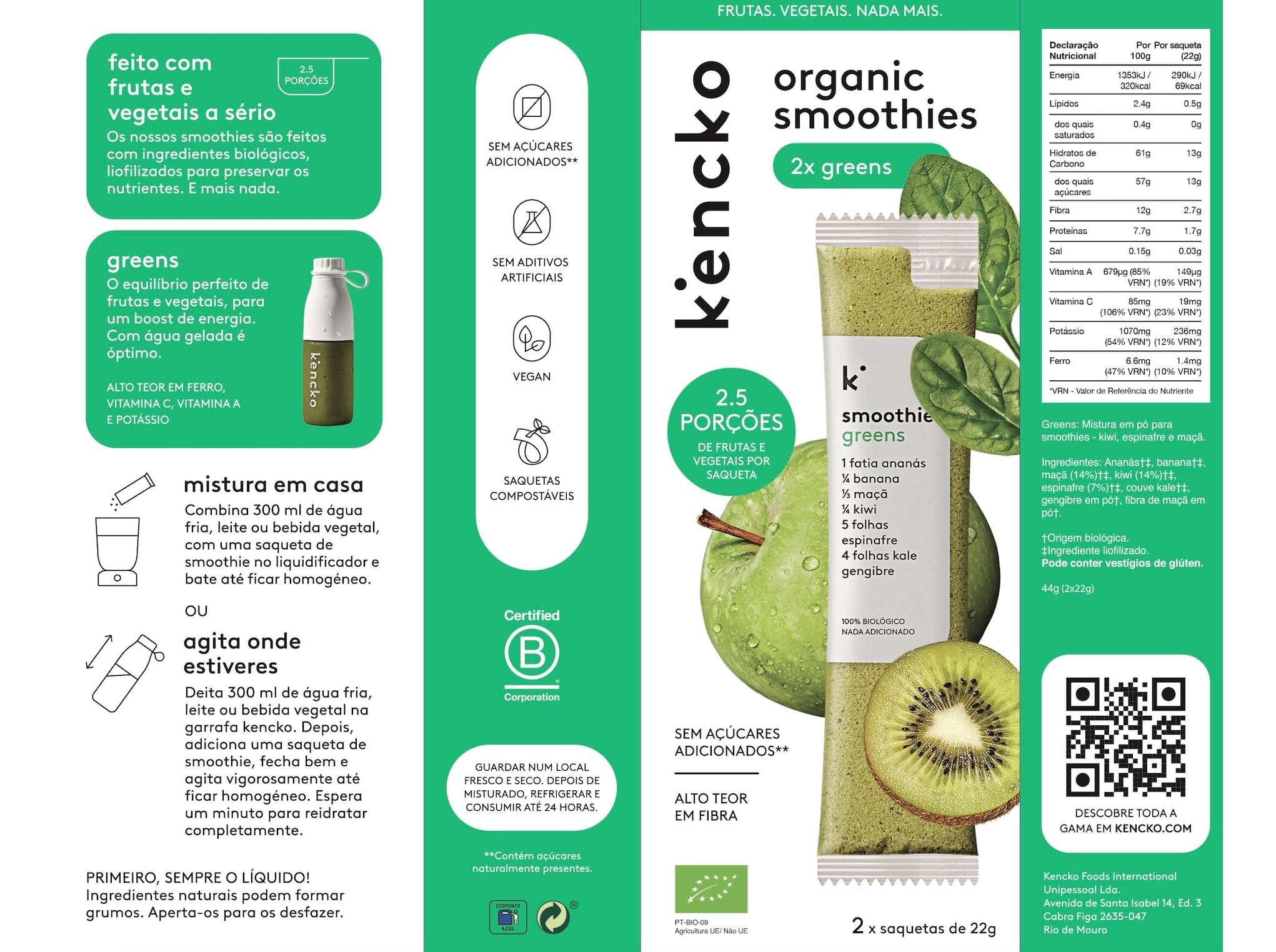 BATIDO KENCKO GREENS 2X22G