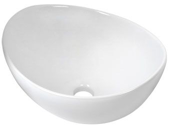 Plieger Scale keramische opbouw waskom ovaal 39x32x17.5cm wit