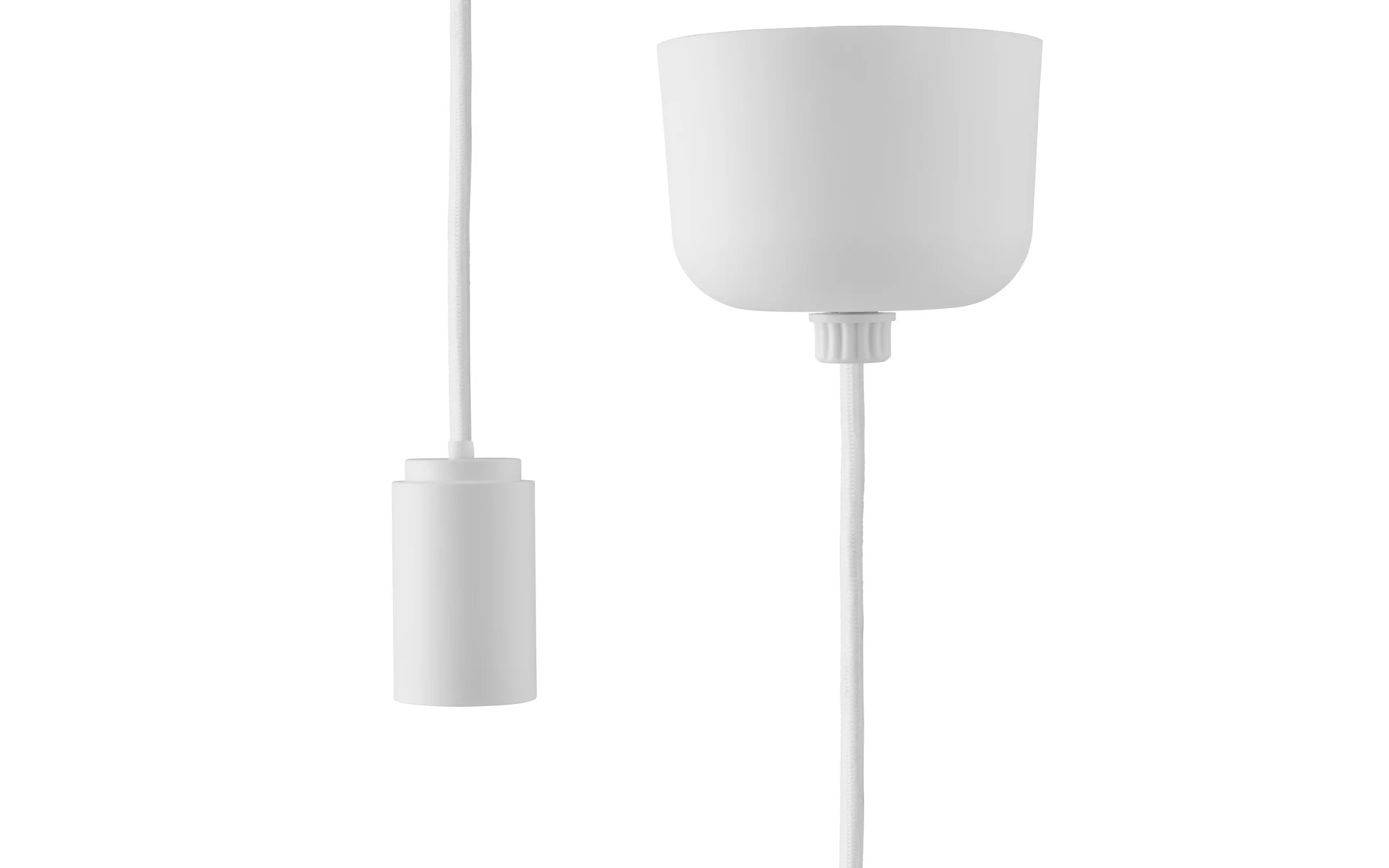 Normann Copenhagen  Stofledning m/fitting, hvid - 2,5 m.