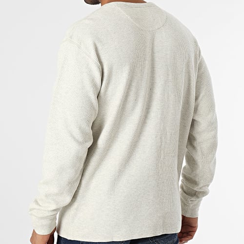 Tee Shirt Poches Manches Longues Alder 000J1 Beige Chiné