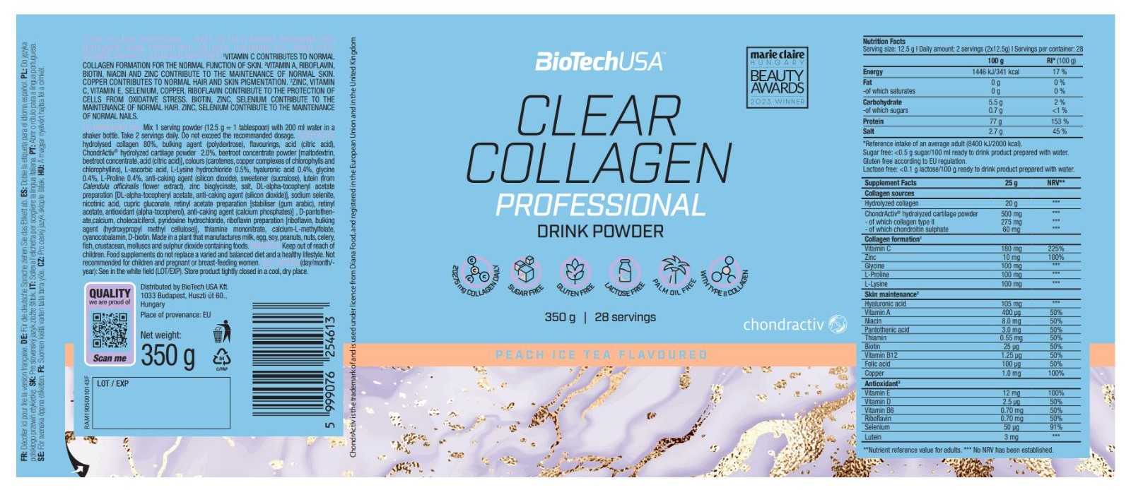 Biotech USA Clear Collagen Professional 350g