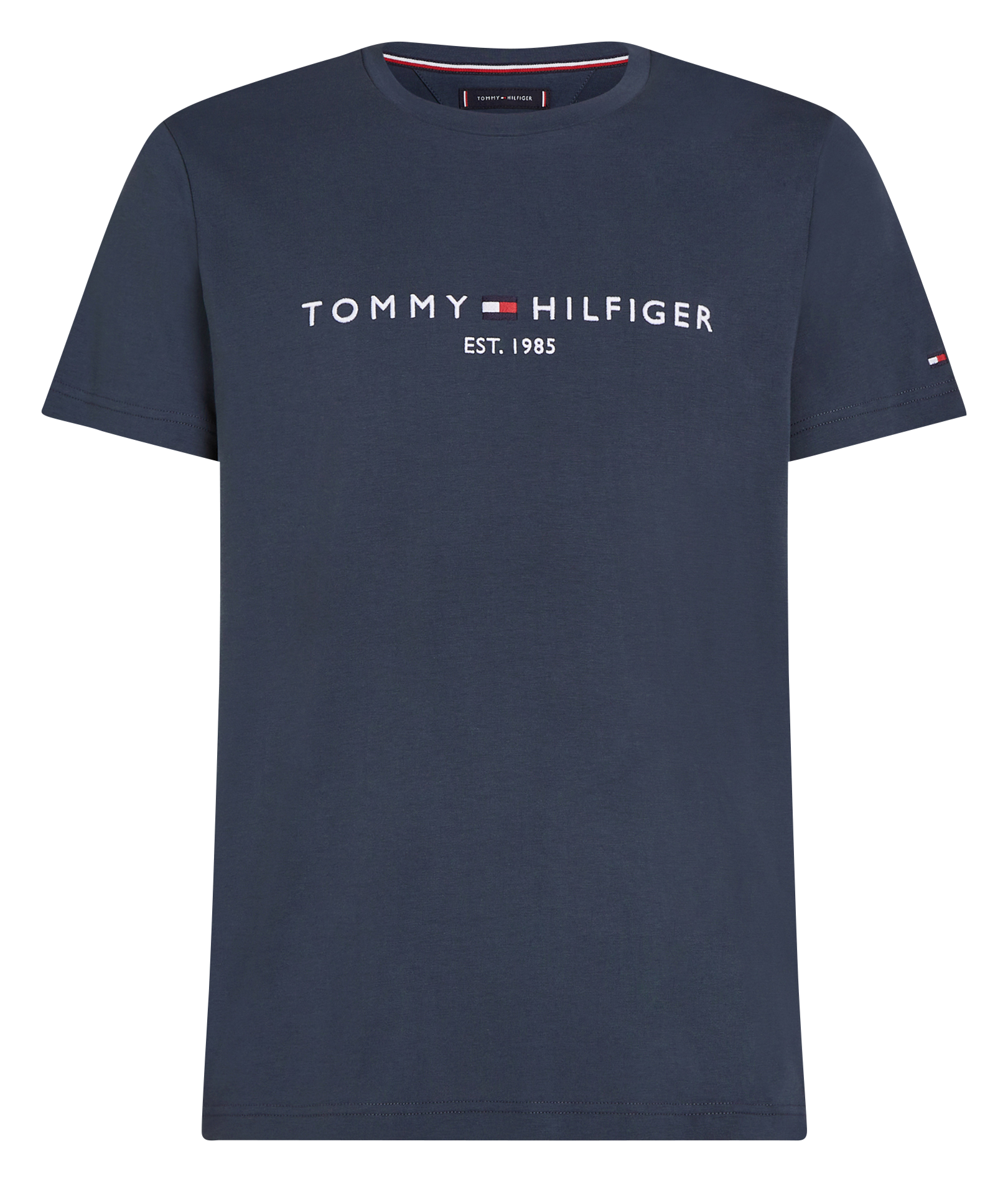 Tee-shirt col rond droit en coton organique | Gris