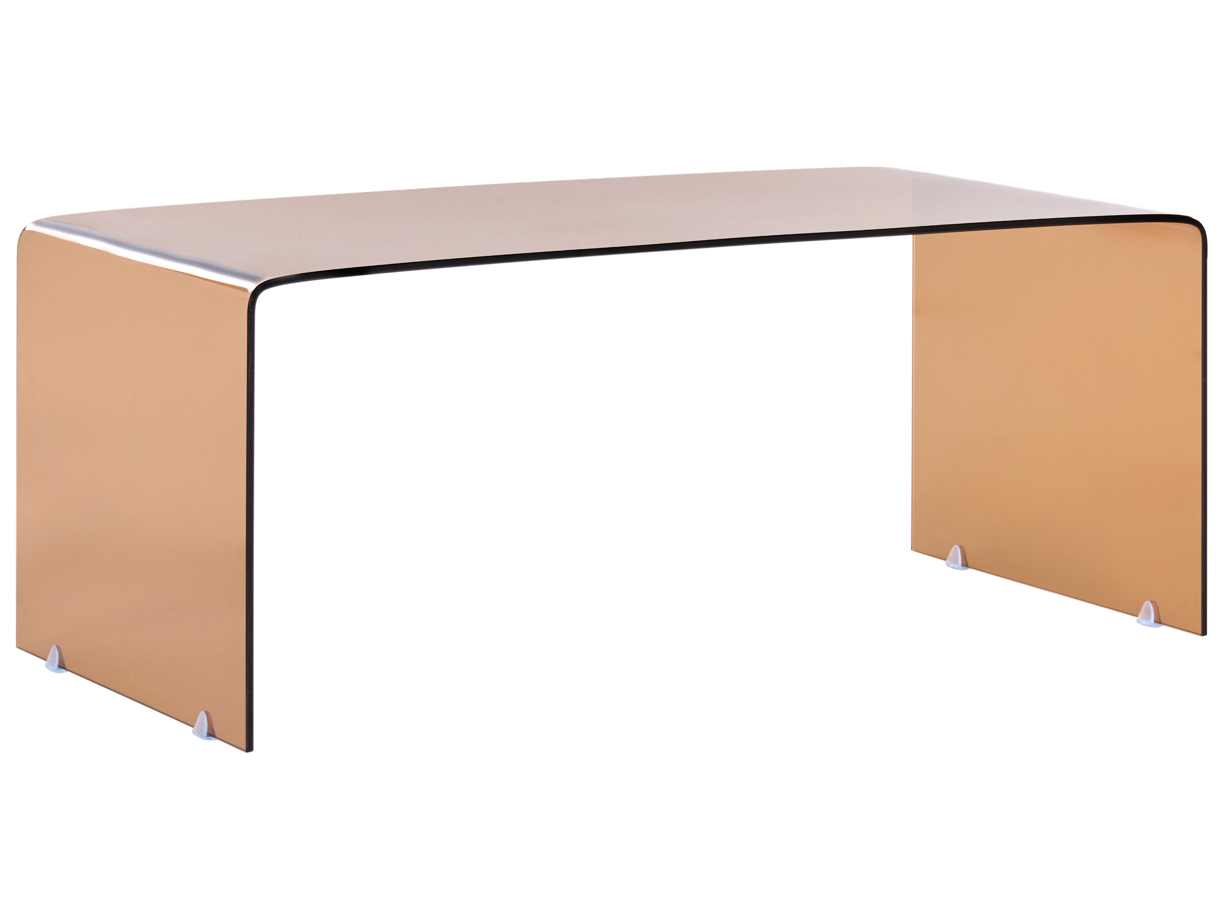 Salontafel KENDALL Veiligheidsglas Bruin