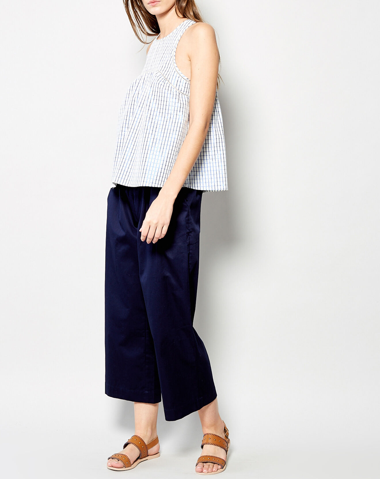 Karl Marc John Top Tomillo imprimé bleu