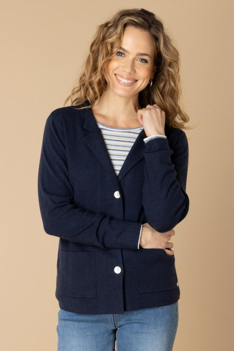 Ivy Beau blauwe dames vest