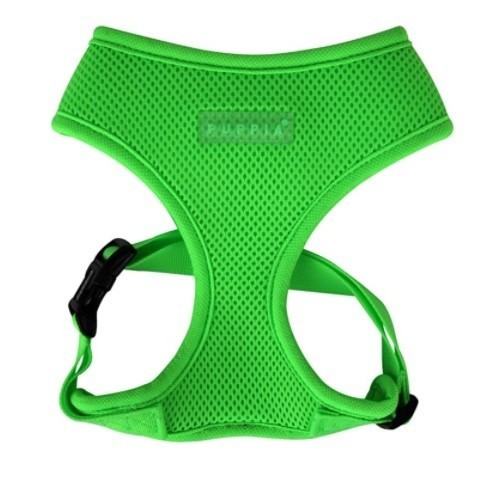 Coleira peitoral macia neon para cães, verde