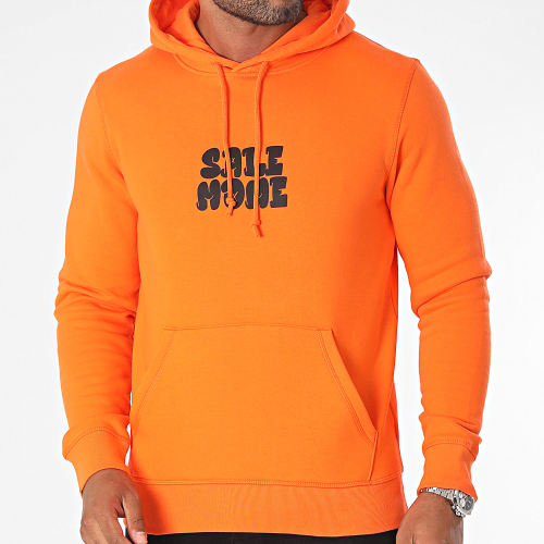 Sweat Capuche Nounours Graffiti Orange