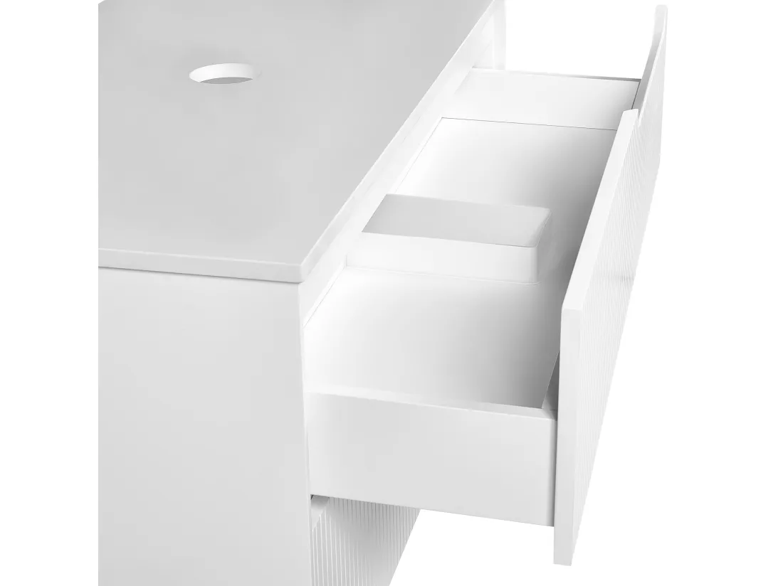 Meuble lavabo mural QUINTELA 80 cm 52 cm 48 cm Blanc