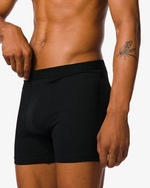 3 boxers homme modèle long noir