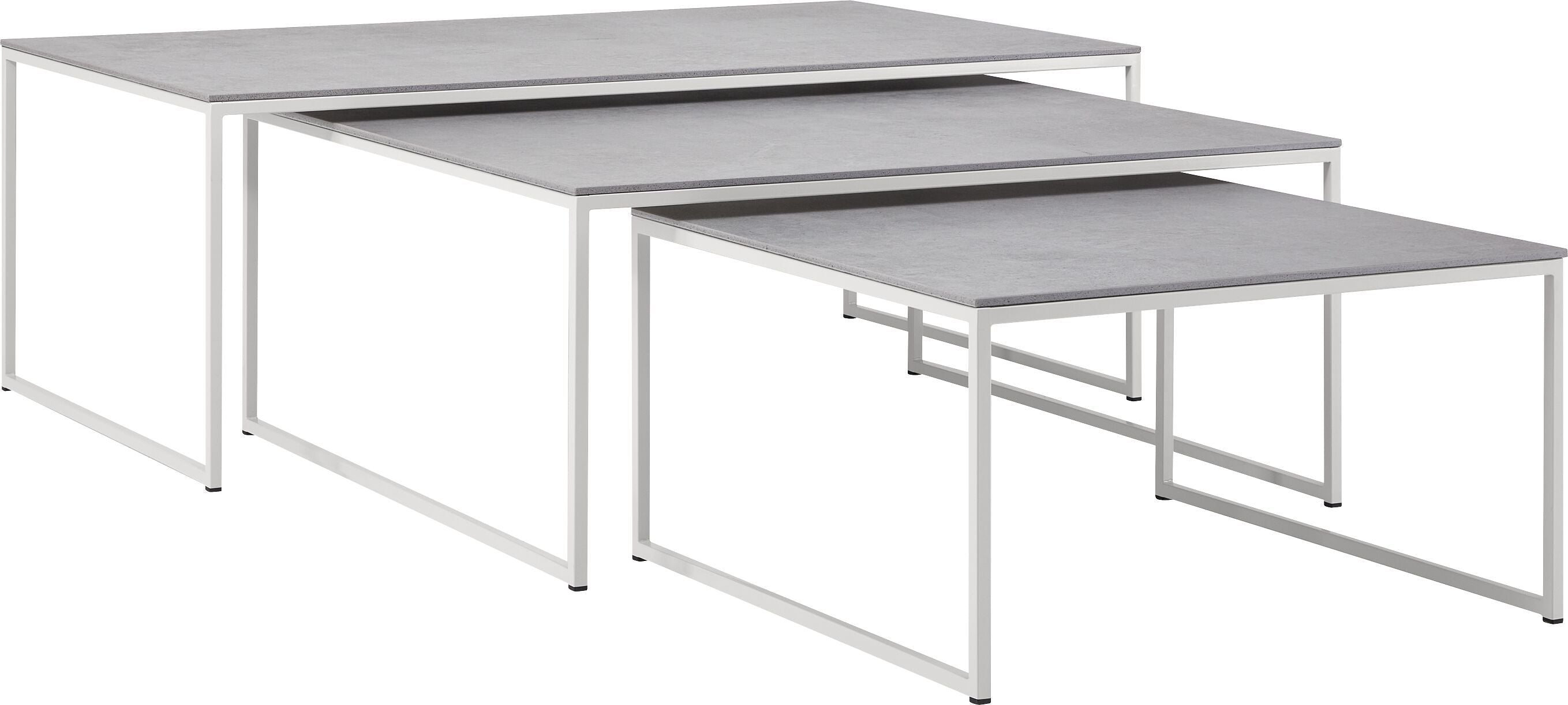 AVEA Salontisch - Kreta / grau / B: 65.0 cm x T: 65.0 cm x H: 35.8 cm