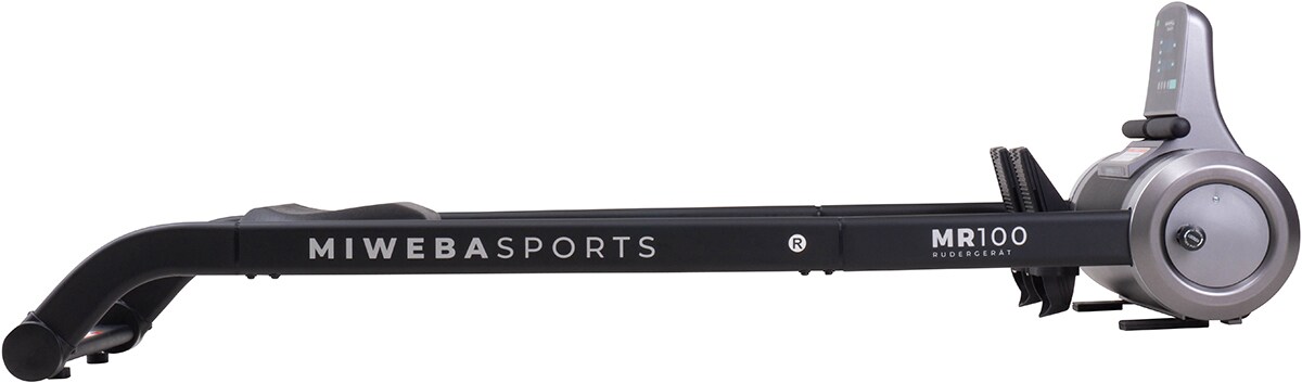 Miweba Sports Rudergerät MR100, Rudermaschine kompakt, Schaumstoff-Sitz, Display, Magnetbremse (Grau)