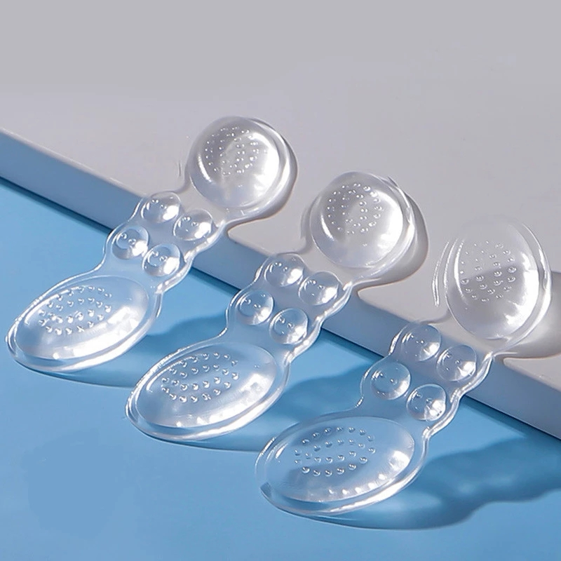 (1 Paar) 6mm Ultraweiche Silikon Gelpad Fersen Einlage Anti-Rutsch / Massage Einlagen für High Heels - Transparent