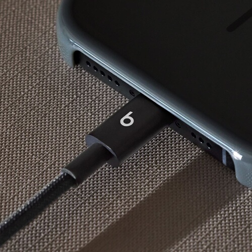 Câble téléphone portable Beats USB-C vers USB-C 1.5 m Noir pour iPhone