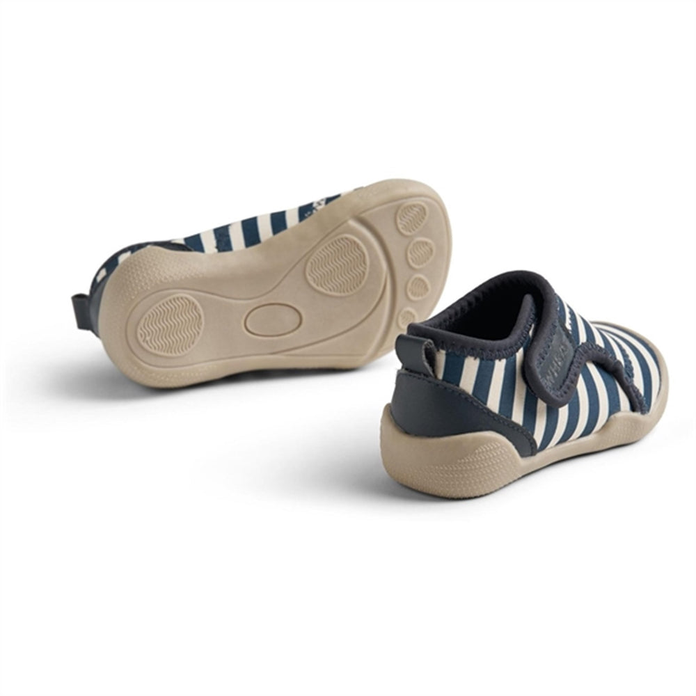 Badesko Shawn Indigo Stripe - Wheat||Wheat Footwear → Luksusbaby.dk