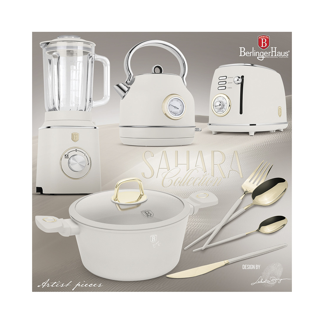 Berlinger Haus Tee- und Kaffeekanne 800ml matt cream Sahara Collection