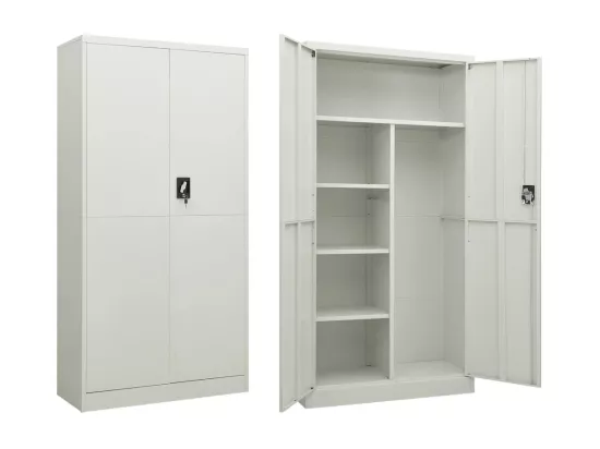 Armoire à casiers Gris clair 90x40x180 cm Acier