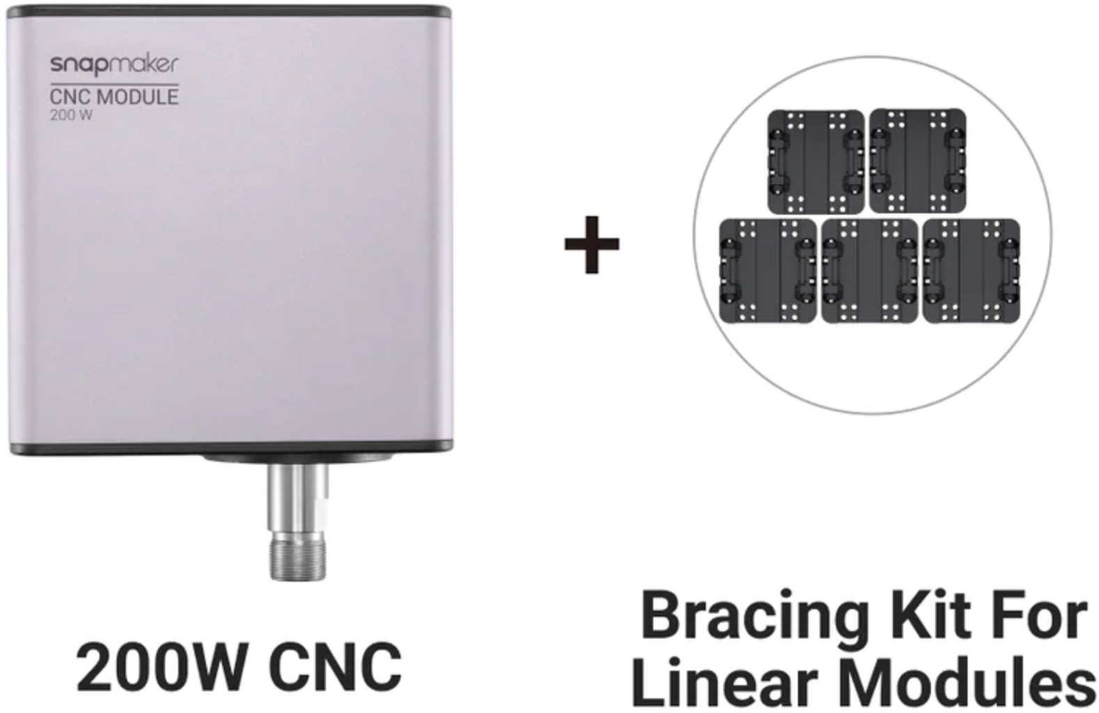 Snapmaker  200W CNC Module Bundle, A250/A250T/A350/A350T    Leistungsstarkes CNC-Modul mit hervorragender Bearbeitungsqualität