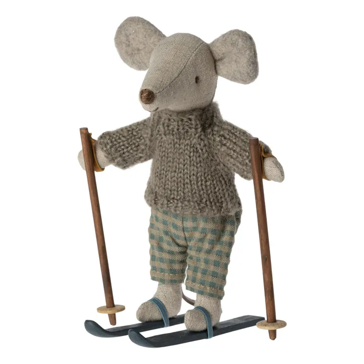 Maileg Grand frère souris avec sa paire de ski