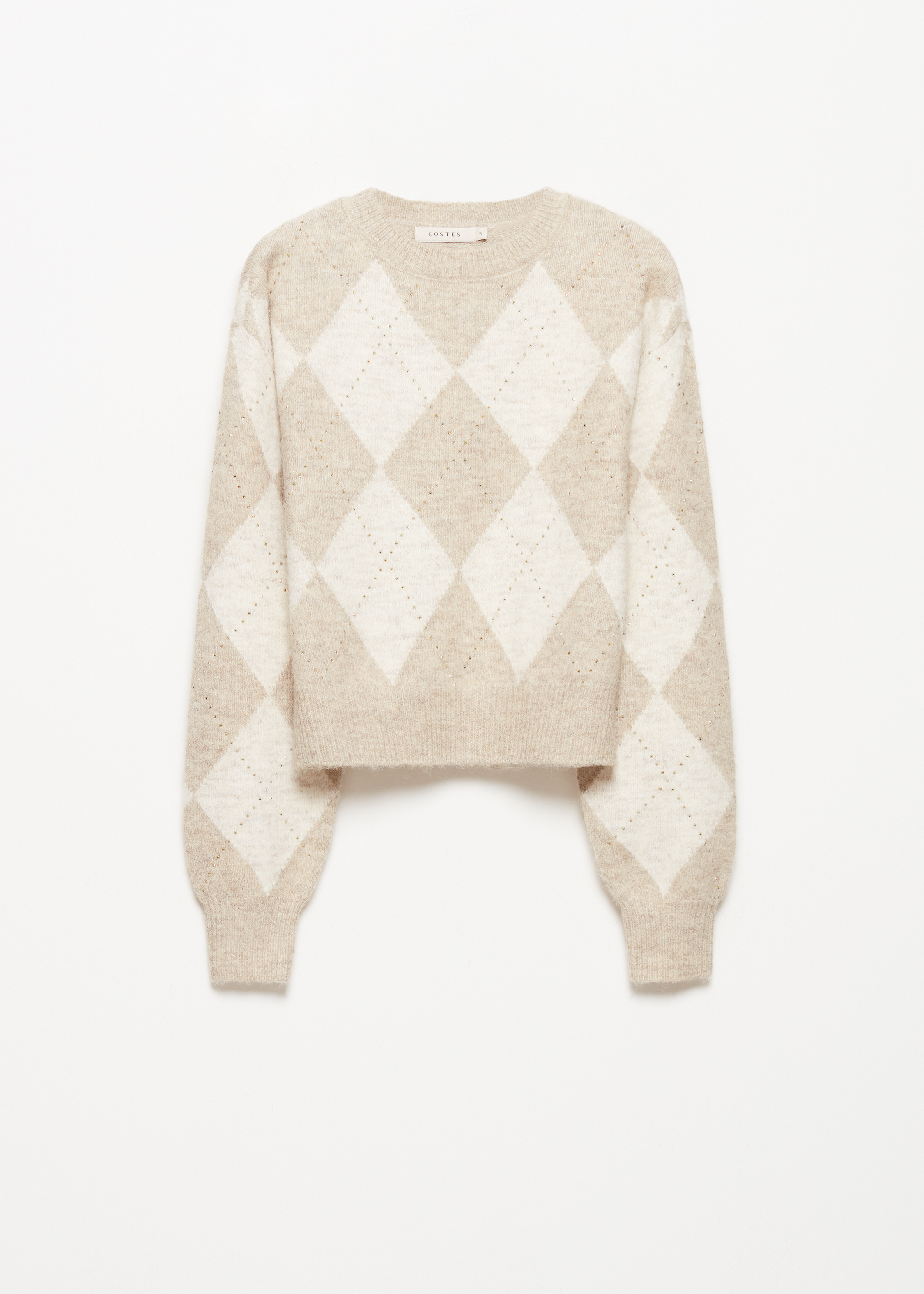 Gebreide trui met argyle patroon