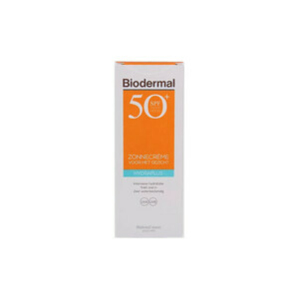 2x Biodermal Zonnecrème Gezicht Hydraplus SPF 50+50 ml