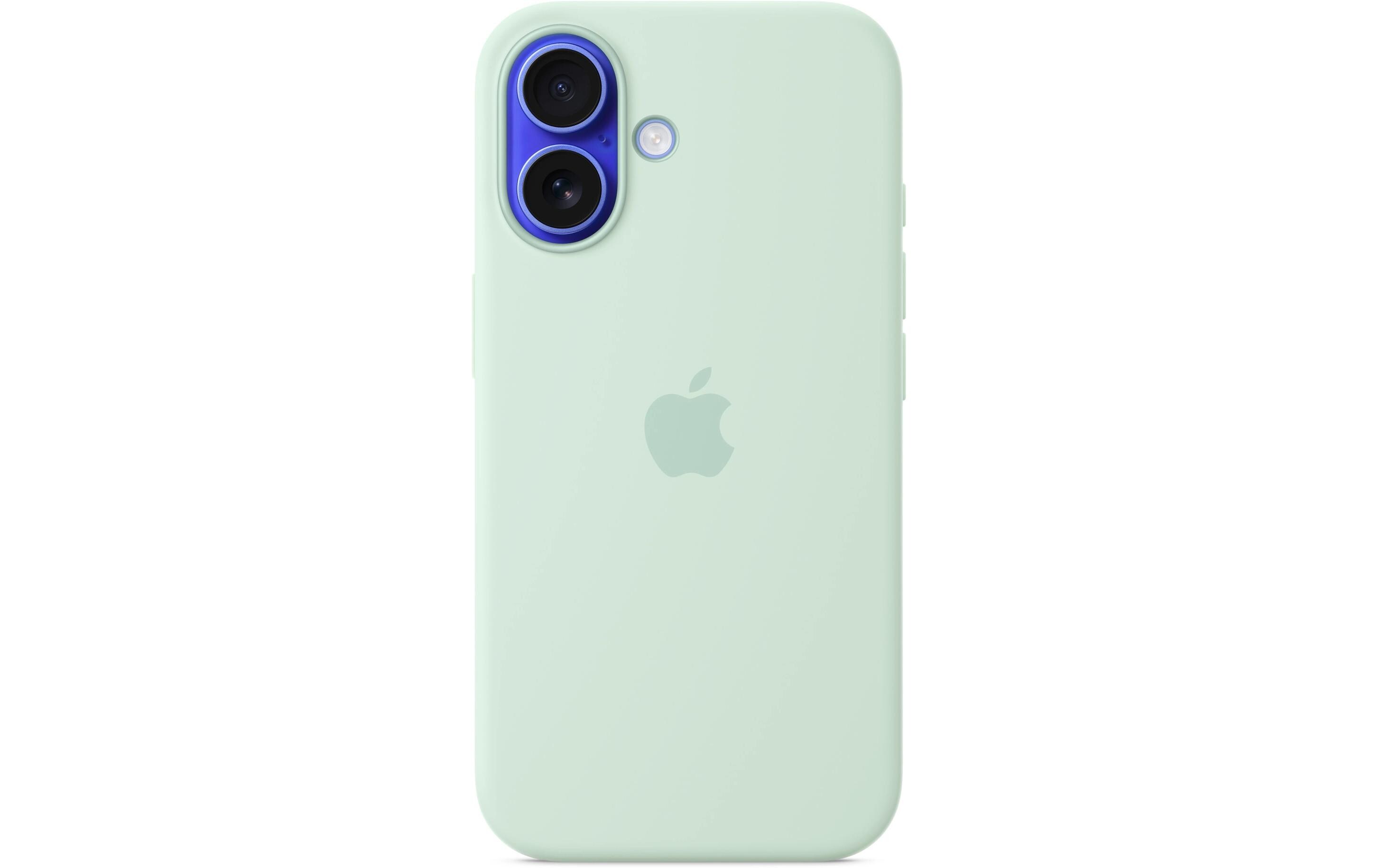 Silicone Case mit MagSafe iPhone 16 AquamarineSilikon-Backcover mit «MagSafe» für das Apple iPhone 16