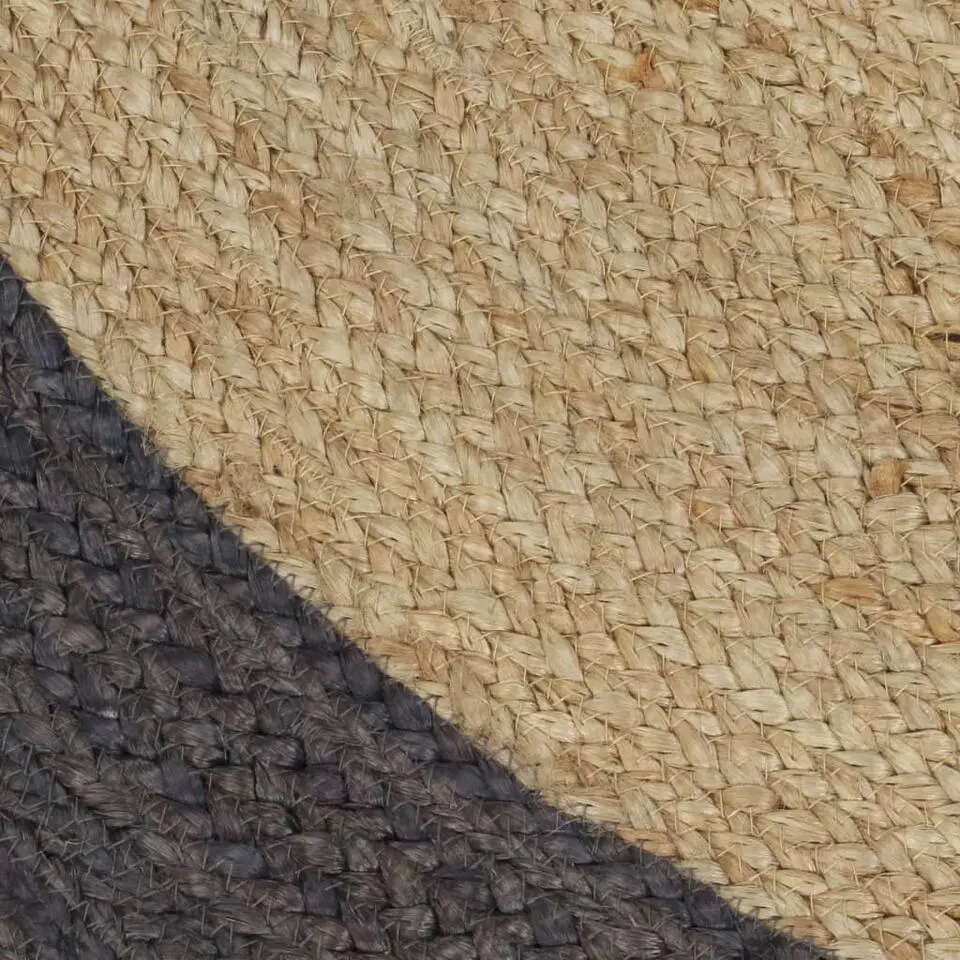 vidaXL - Tapijt - Grijs - Jute - 90 cm