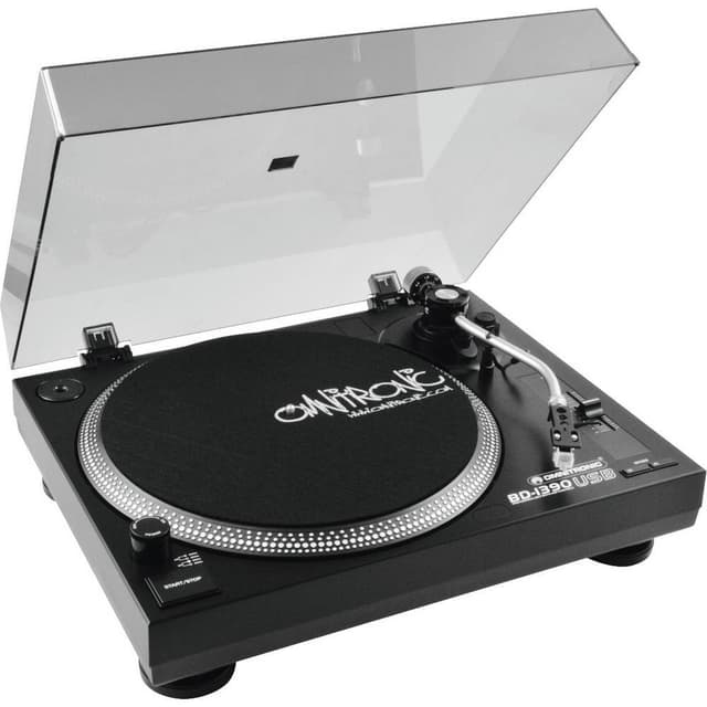 Omnitronic BD-1390 USB-pladespillere Remdrift Sort