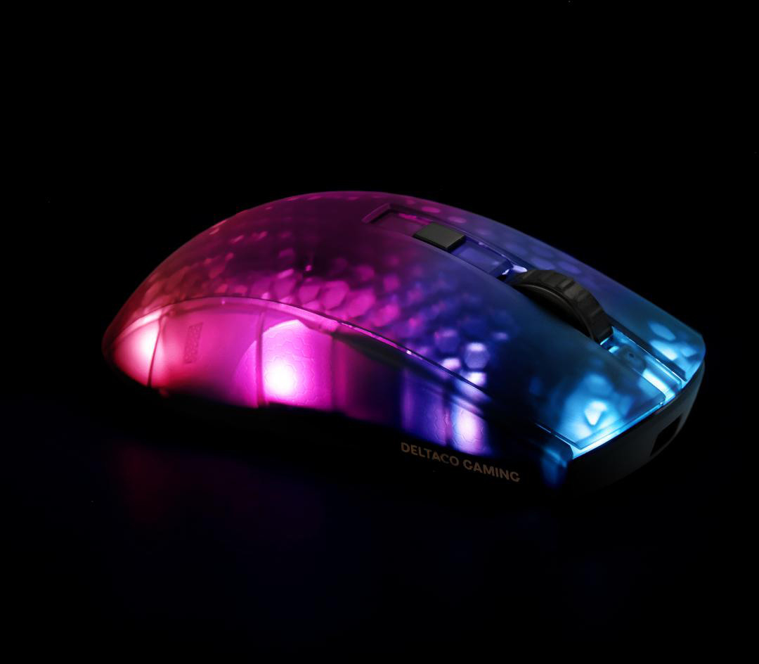 DM320 Optische Transparente Wireless Gaming Maus 10000 DPI   RGB Beleuchtung (Windows) (GAM-145) - Schwarz