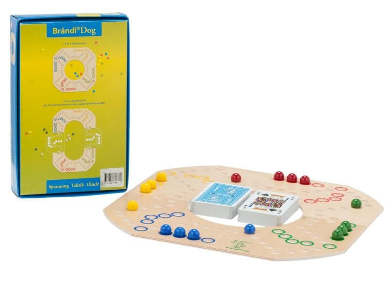 Brändi Familienspiel Dog 4-er Set Schachtel deutsch Brettspiel, Grundversion