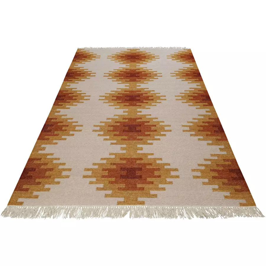 Green Looop Handweb-Teppich Belle orange