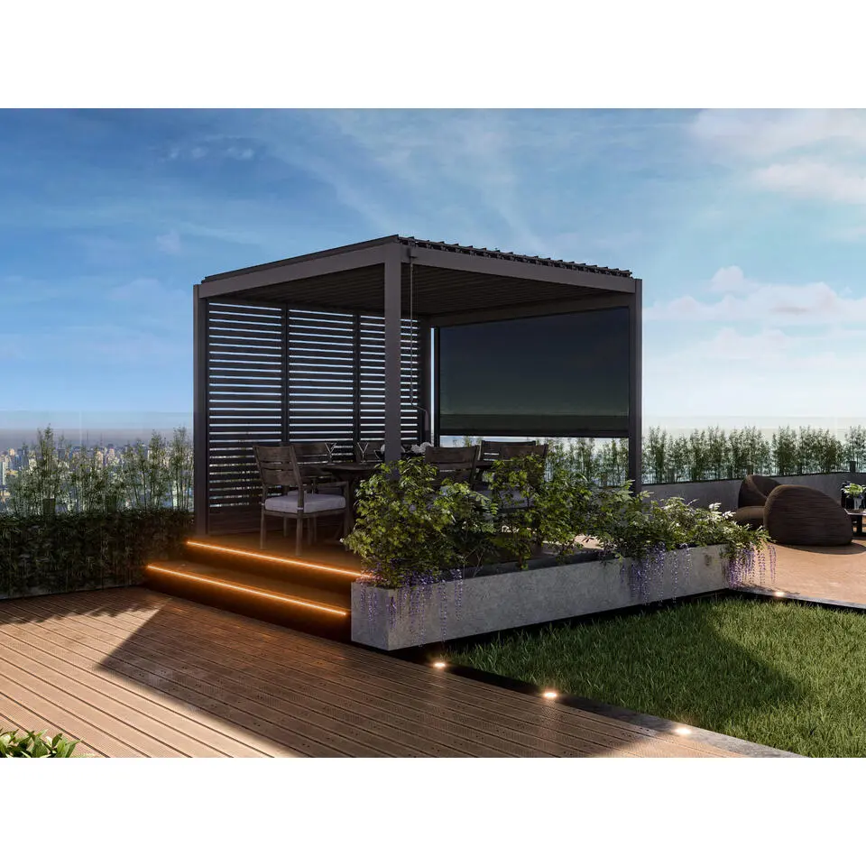 Mirador Deluxe terrasoverkapping 300 x 300 cm antraciet