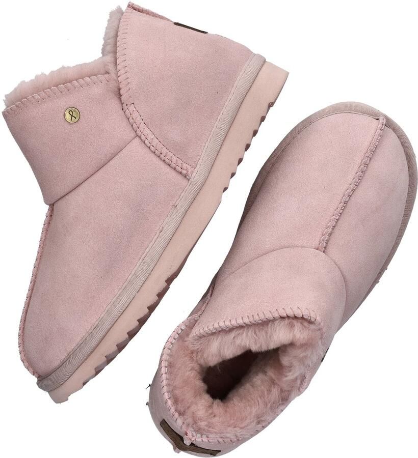 Warmbat Australia Willow gevoerde suède pantoffels lichtroze