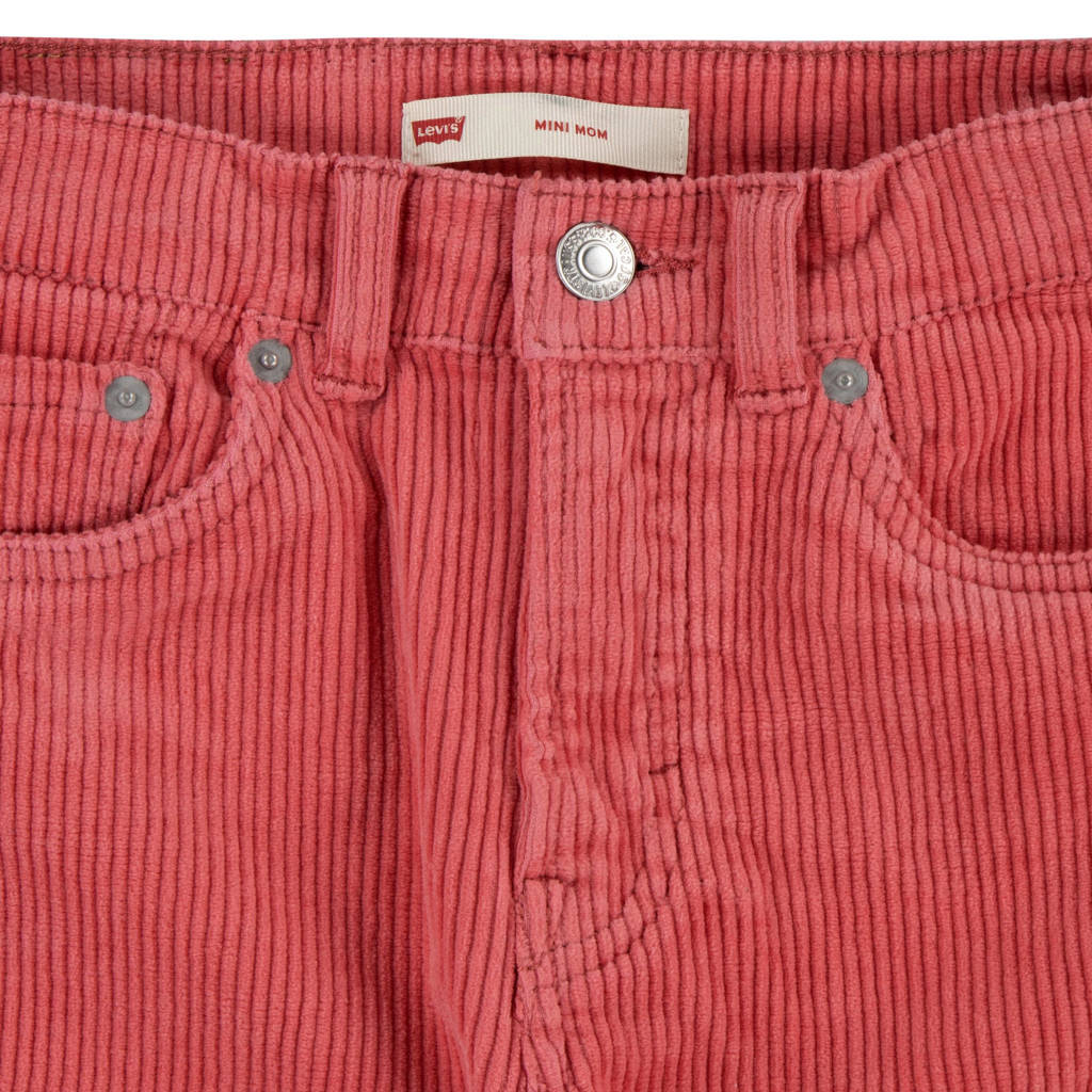 Levi's corduroy mom broek donkerroze