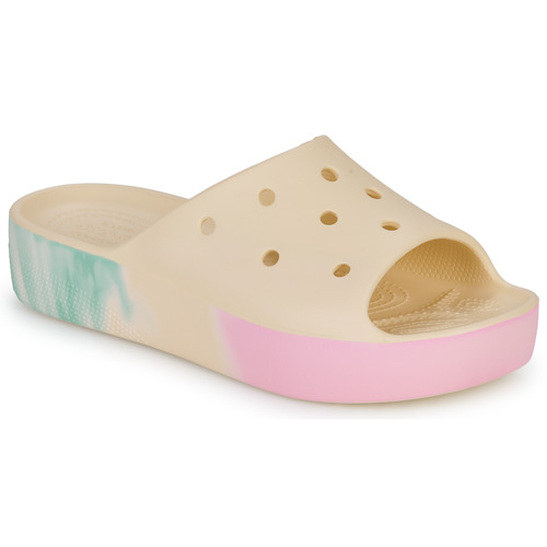 Crocs - CLASSIC PLATFORM OMBRE SLIDE Beige