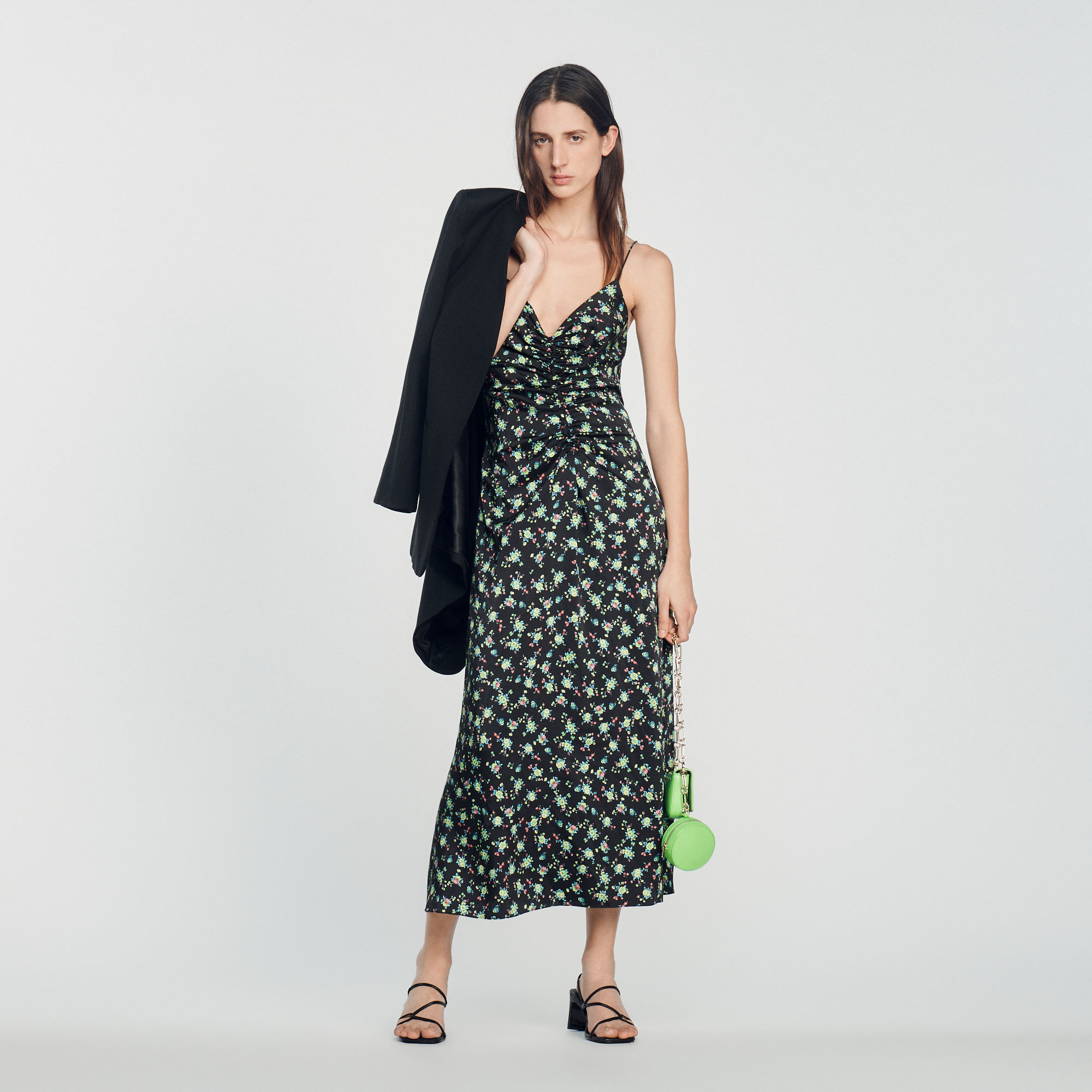 Robe longue á imprime fleuri
