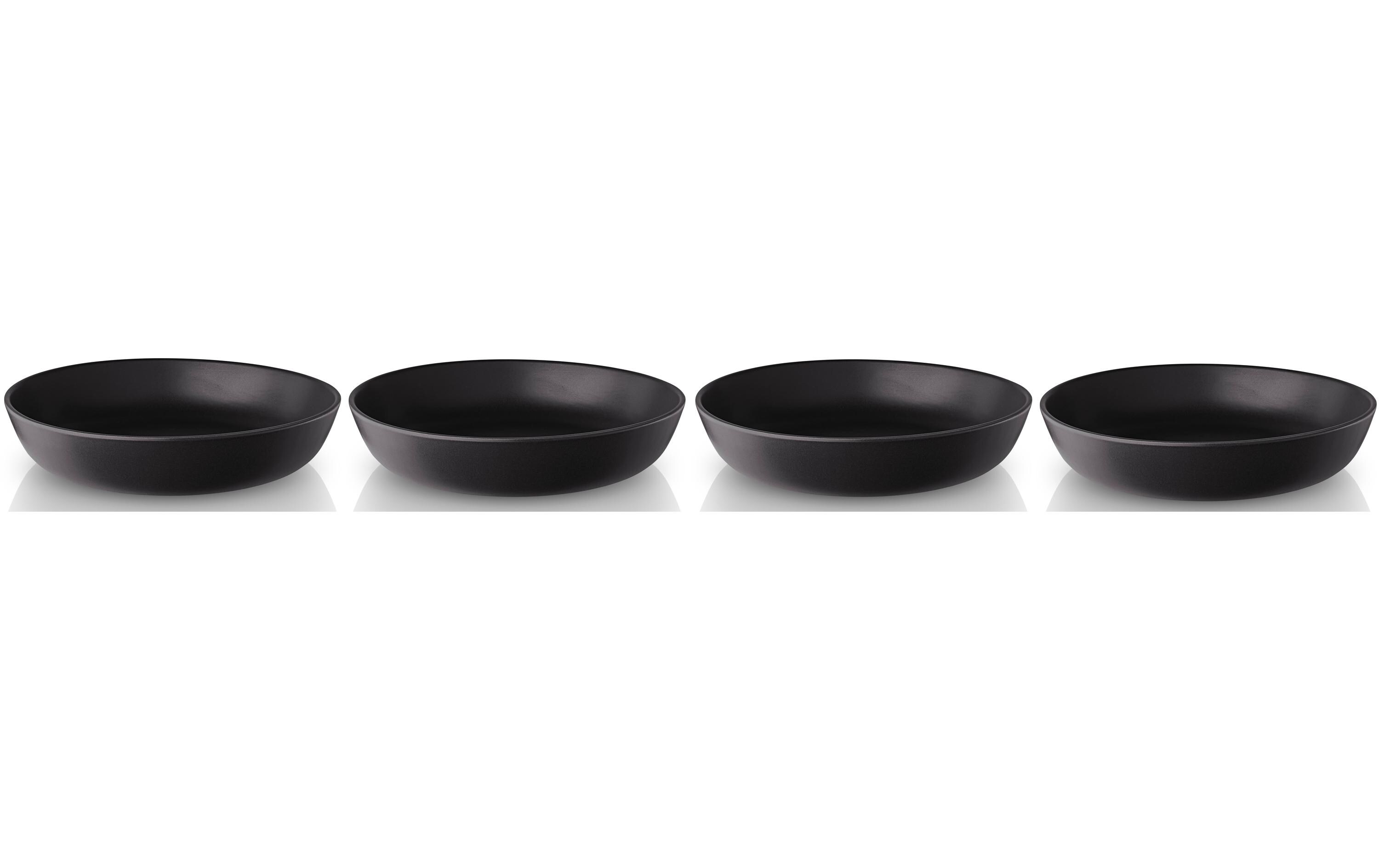 Suppen- & Pastateller Nordic Kitchen 4 Stück, SchwarzTeller mit senkrechter Kante